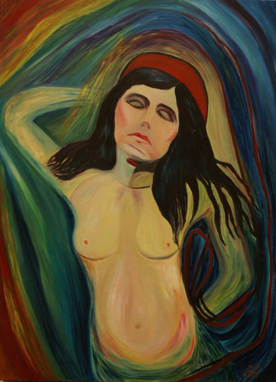 La musa. Versión de Munch Oil Canvas Portrait