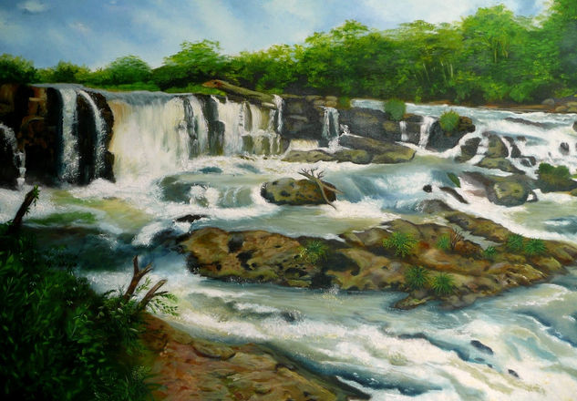 Cataratas del Monday Oil Canvas Landscaping