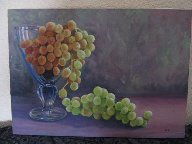 Copa con uvas Oil Canvas Landscaping