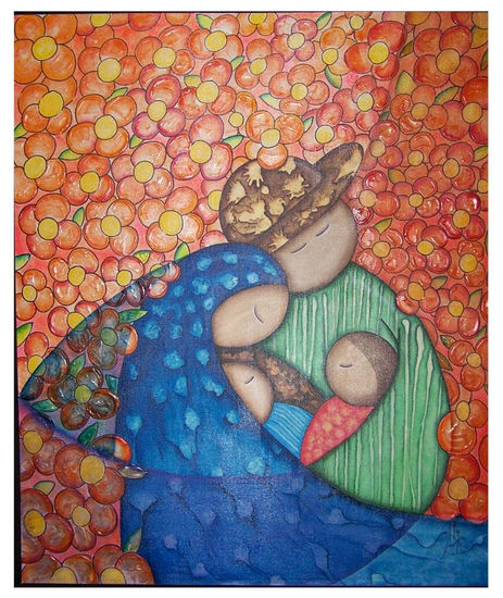 Familia Acrylic Canvas Figure Painting