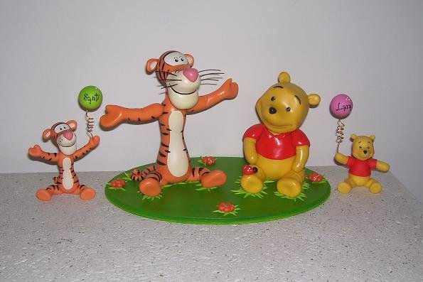 Adorno de torta Winnie Pooh y Tigger 