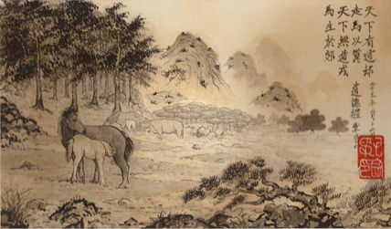 Caballos en la montaña