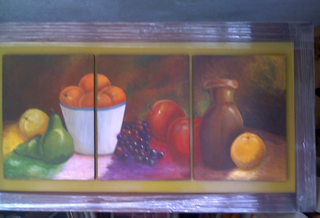 Triptico - Bodegón Oil Panel Still Life Paintings