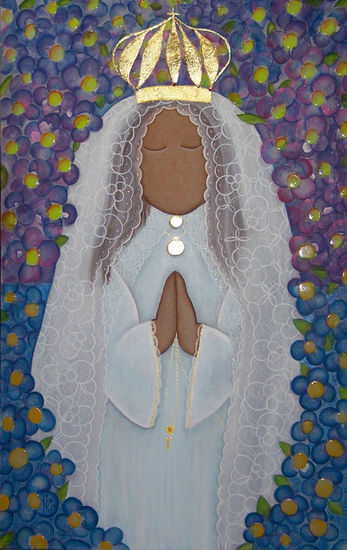 Virgen del Valle Acrylic Canvas Figure Painting