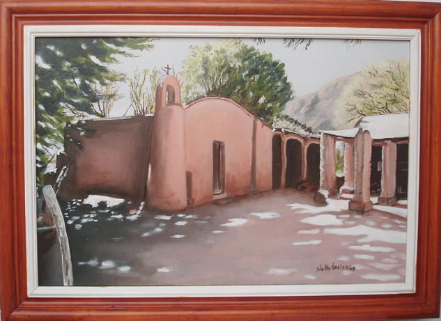 Oratorio del Período Hispánico, Camino del Adobe, Catamarca Oil Canvas Landscaping