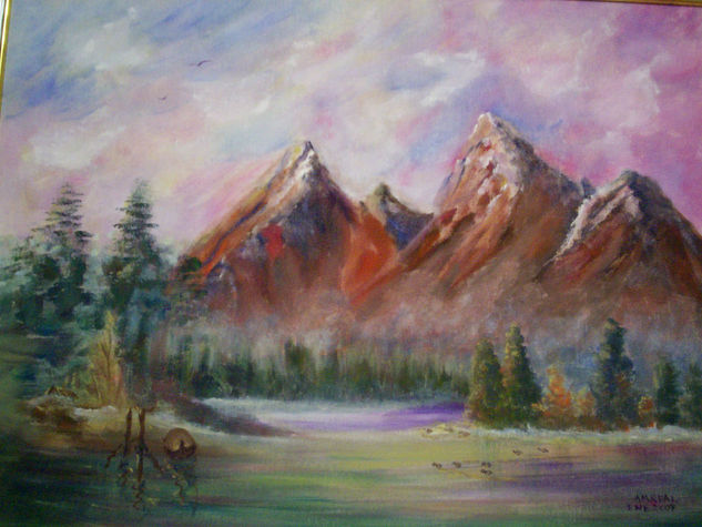 "Altas cumbres" Óleo Lienzo Paisaje