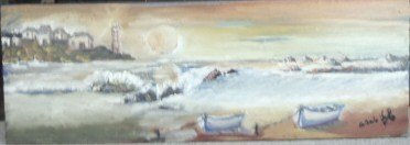 Amanecer Oil Panel Marine Painting