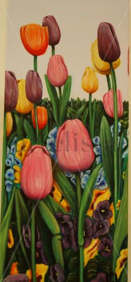 TULIPANES Acrylic Canvas Floral Painting