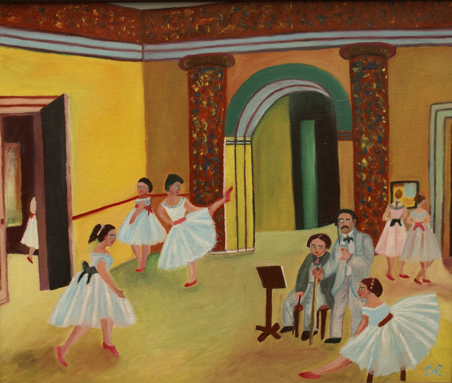 Academia de baile Oil Canvas Others