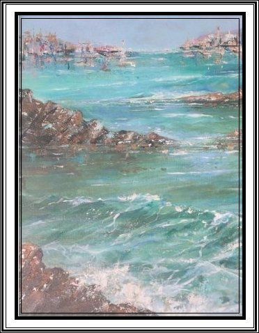 MARINA Oil Canvas Marine Painting