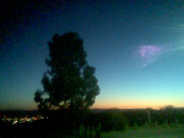 al atardecer