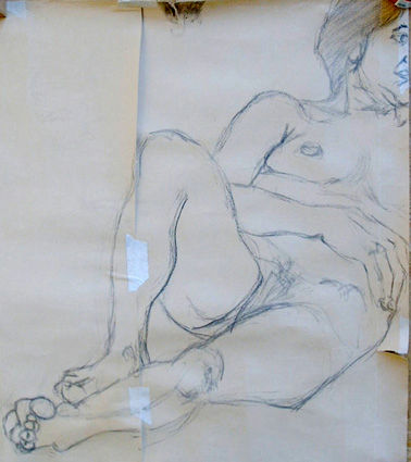 ESTHER DESNUDA (56 x 61) Charcoal