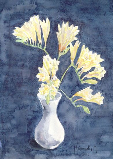 Palmiras Watercolour Paper Floral Painting