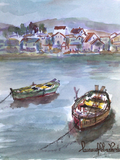 BARCAS Y PUEBLO AL FONDO 