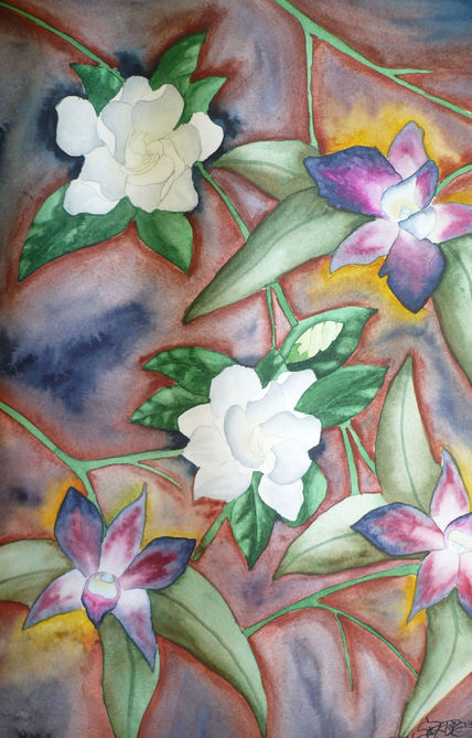 Orquídeas y magnolias