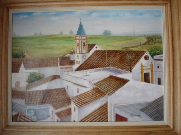 Iglesia Palomares del Rio (Sevilla) Oil Panel Landscaping