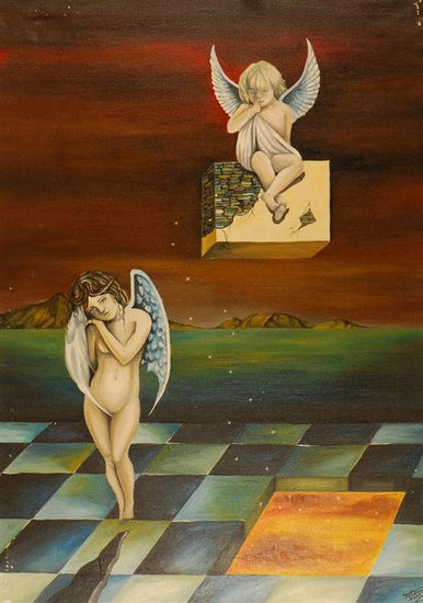 LOS DOS Oil Canvas Nude Paintings