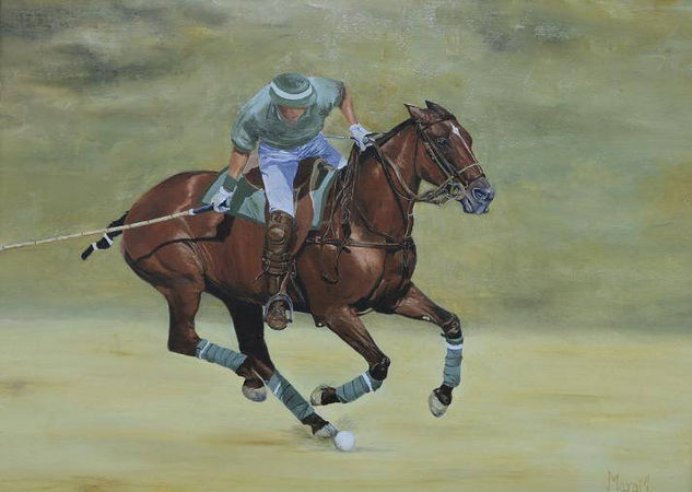 CABALLO DE POLO Oil Canvas Animals