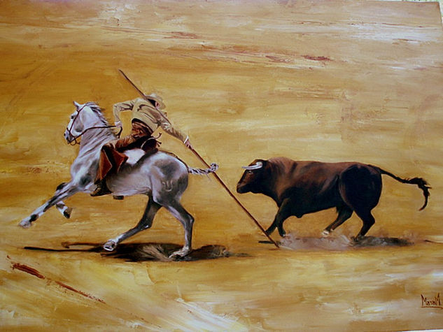 ACOSO Y DERRIBO Oil Canvas Animals