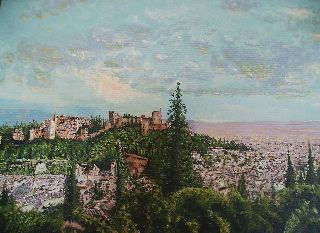 La Alhambra desde San Nicolás Acrílico Lienzo Paisaje