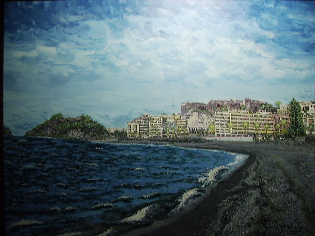 Playa del Altillo (Almuñecar) Acrylic Canvas Landscaping