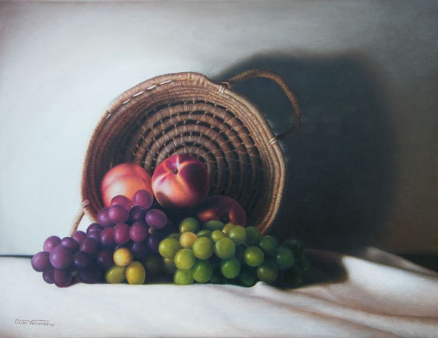 Cesto de uvas Oil Canvas Still Life Paintings