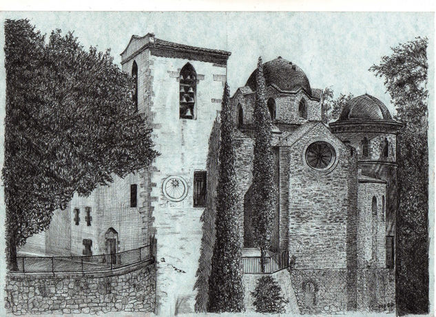 'ERMITA DEL REMEI DE CALDES DE MONTBUI Charcoal