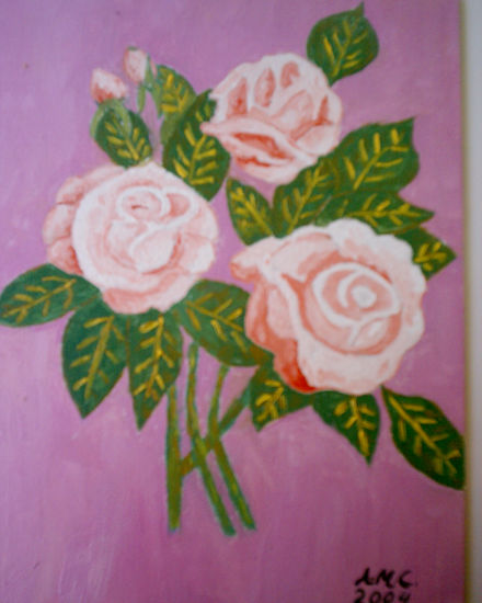 ramo de rosas Óleo