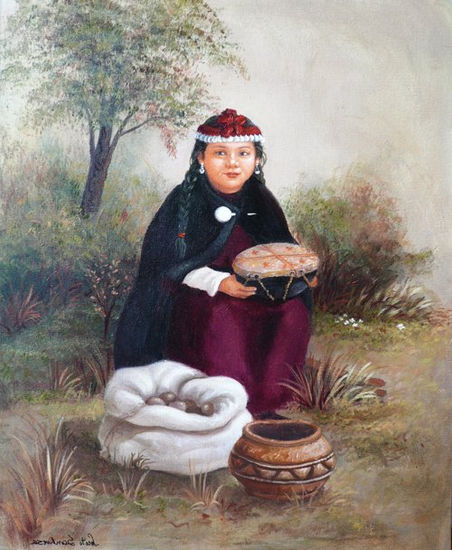 Pequeña Machi Oil Canvas Figure Painting