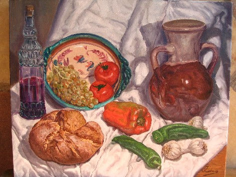 Pan con bodegón Oil Canvas