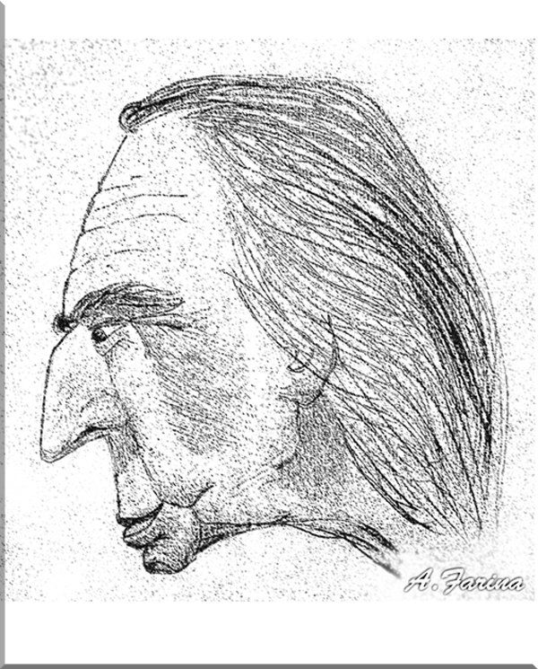 Bertrand Russell (filósofo y matemático) Caricatura