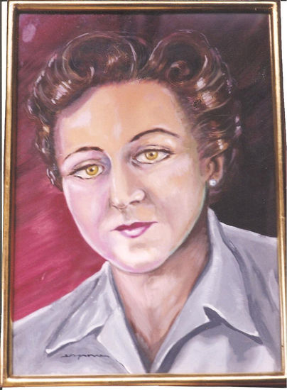 Mónica de Espona Carrera Gouache Canvas Figure Painting