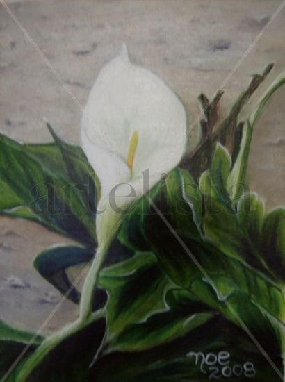 Cartucho 3. Óleo Lienzo Floral