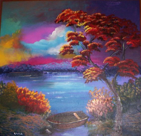 manasi ganga Oil Canvas