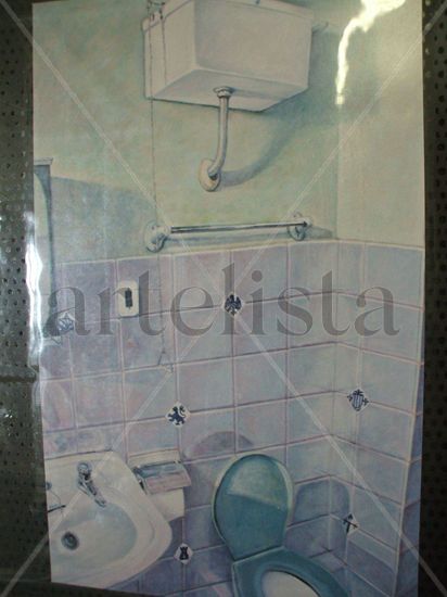 mi baño-w.c Oil Canvas Others