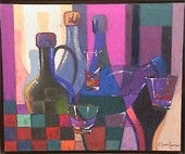 Cocktail de media noche Oil Canvas