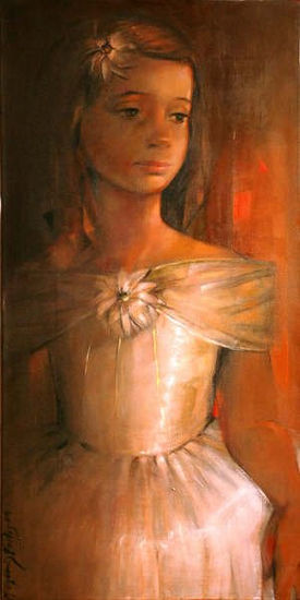 Menina Mixed media Canvas Figure Painting