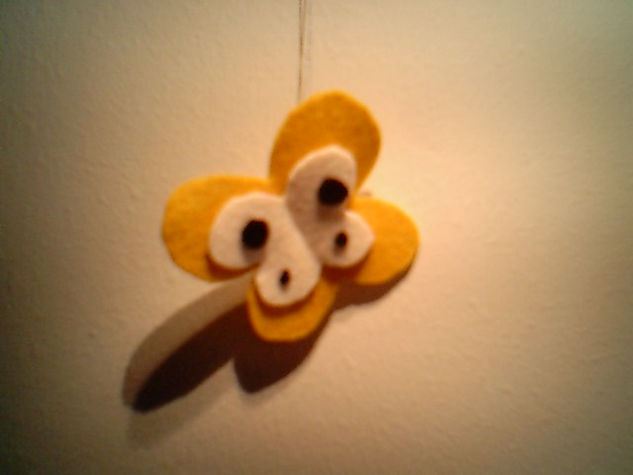 butterfly yellow Costume jewellery Textile