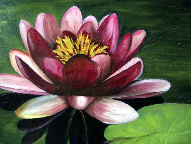 NENUFAR 1 Oil Canvas Floral Painting