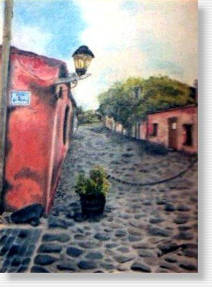 Calle de los suspiros Oil Canvas Landscaping