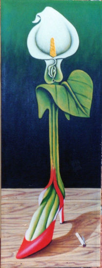 Homenaje a Rosario -Doña Flor- Acrylic Canvas Floral Painting