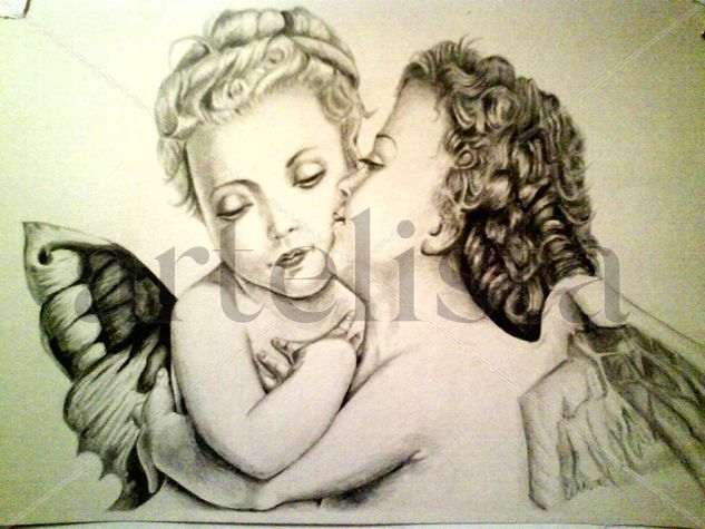 El beso del Angel Charcoal