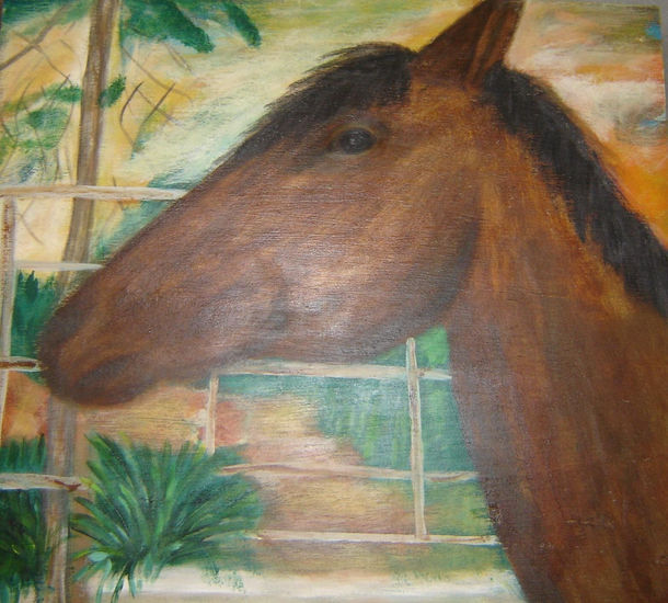 Cavalo 2. Media Mixta Tabla Paisaje