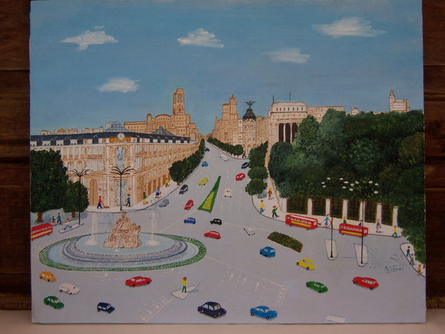 Cibeles.Madrid Oil Canvas Landscaping