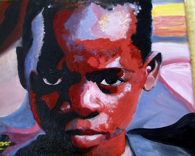 mirades d'africa Oil Canvas Portrait