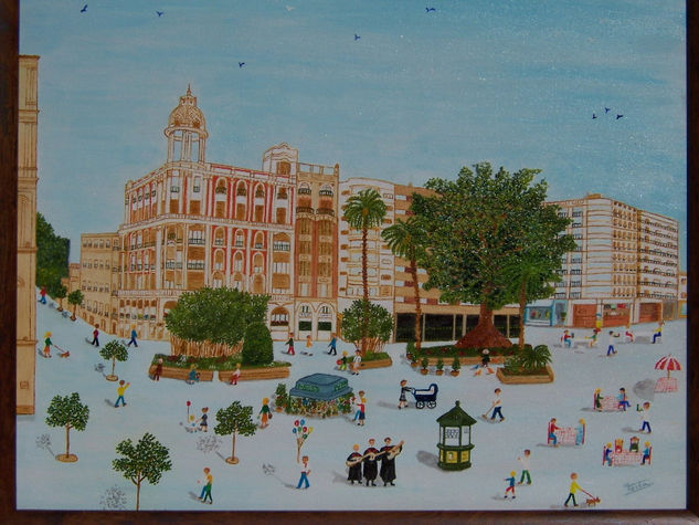 Plaza de Santo Domingo.Murcia Oil Canvas Landscaping