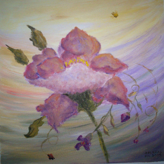 Despertar Oil Panel Floral Painting