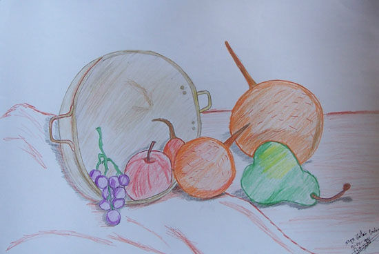 bodegon Pencil (coloured) Paper