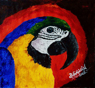 guacamaya azul Acrylic Canvas