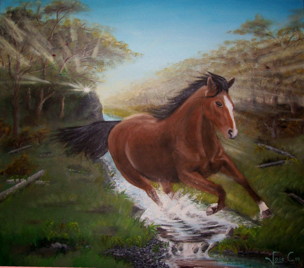 Caballo Oil Canvas Landscaping